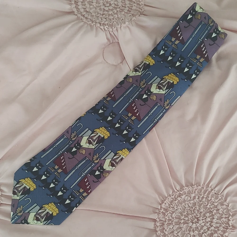 James Vann Tuxedo Cat Silk Tie 4